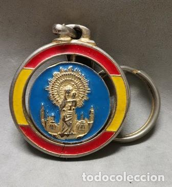 Coleccionismo de llaveros: LLAVERO DE METAL ESMALTADO VIRGEN DEL PILAR - LLAV-19081 - B-677