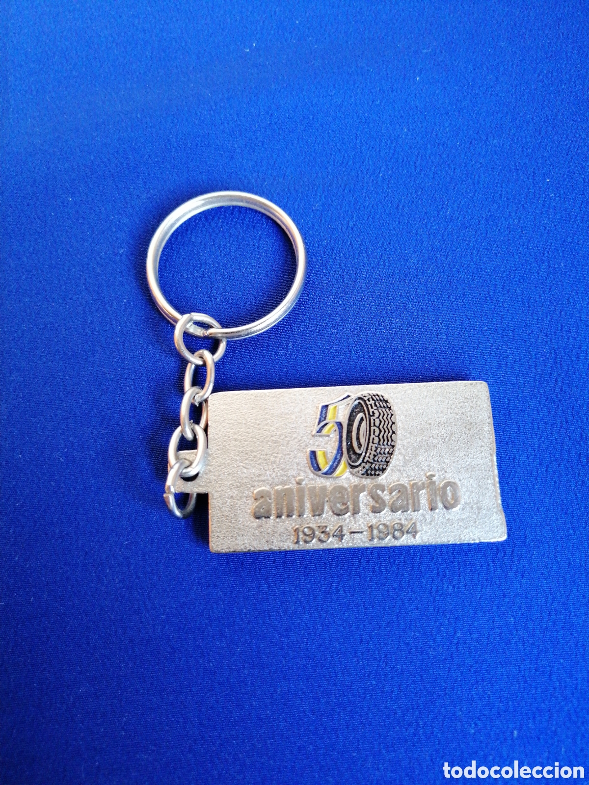 Sammlung von Schl&uuml;sselanh&auml;ngern: MICHELIN ESPA&Ntilde;A 50 ANIVERSARIO 1934-1984 LLAVERO PUBLICIDAD