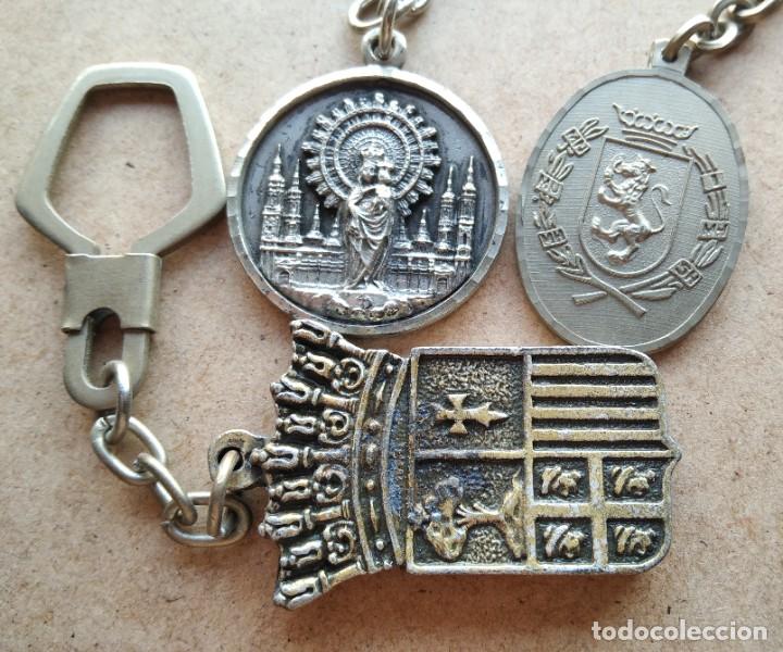 Coleccionismo de llaveros: TRES LLAVEROS - VIRGEN DEL PILAR, ZARAGOZA DE ARAG&Oacute;N