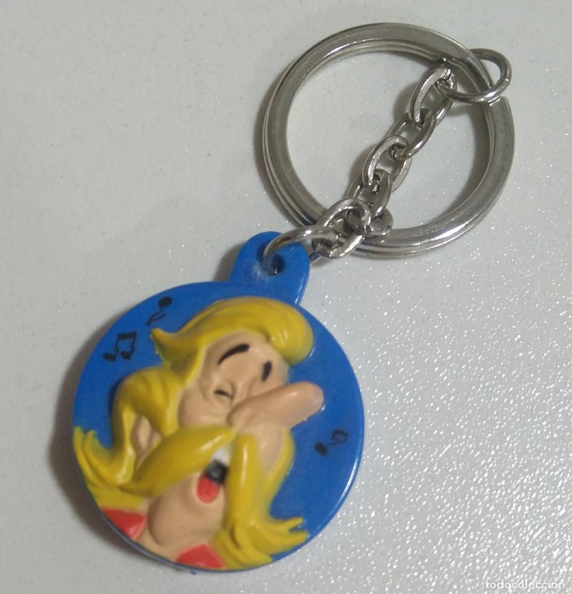 Coleccionismo de llaveros: LLAVERO ASTERIX PROMOCIONAL PROMO UDERZO gOMA 90 PUBLICIDAD babybel quesos bardo Asurancet&uacute;rix
