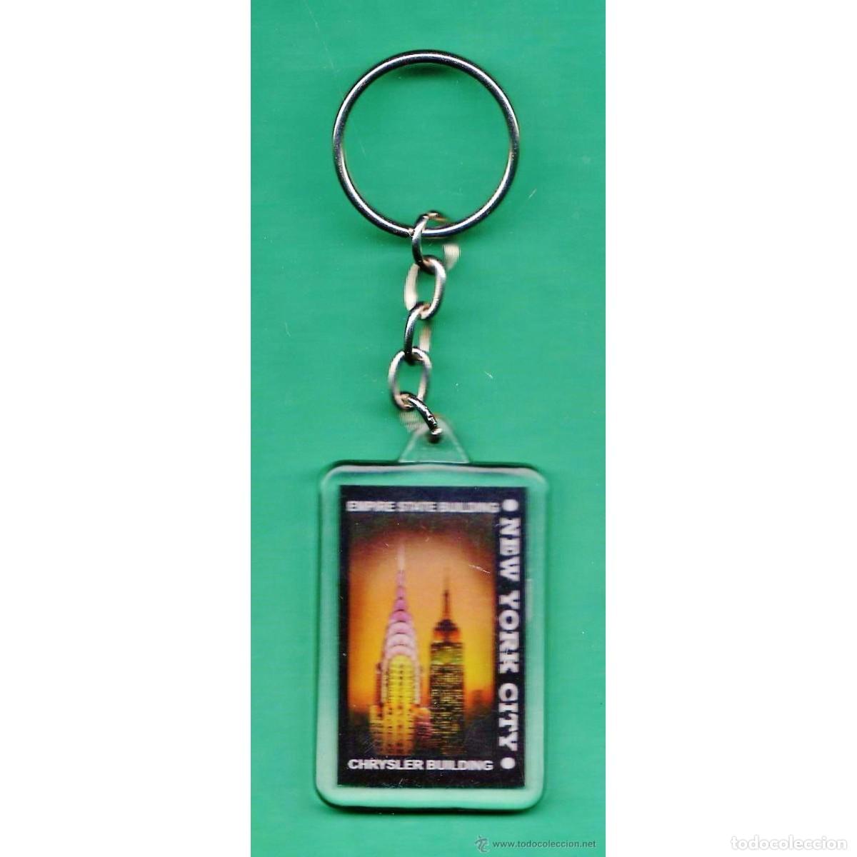 Coleccionismo de llaveros: llavero - new york city - empire state y chrysler building - plastico - a&ntilde;os 80