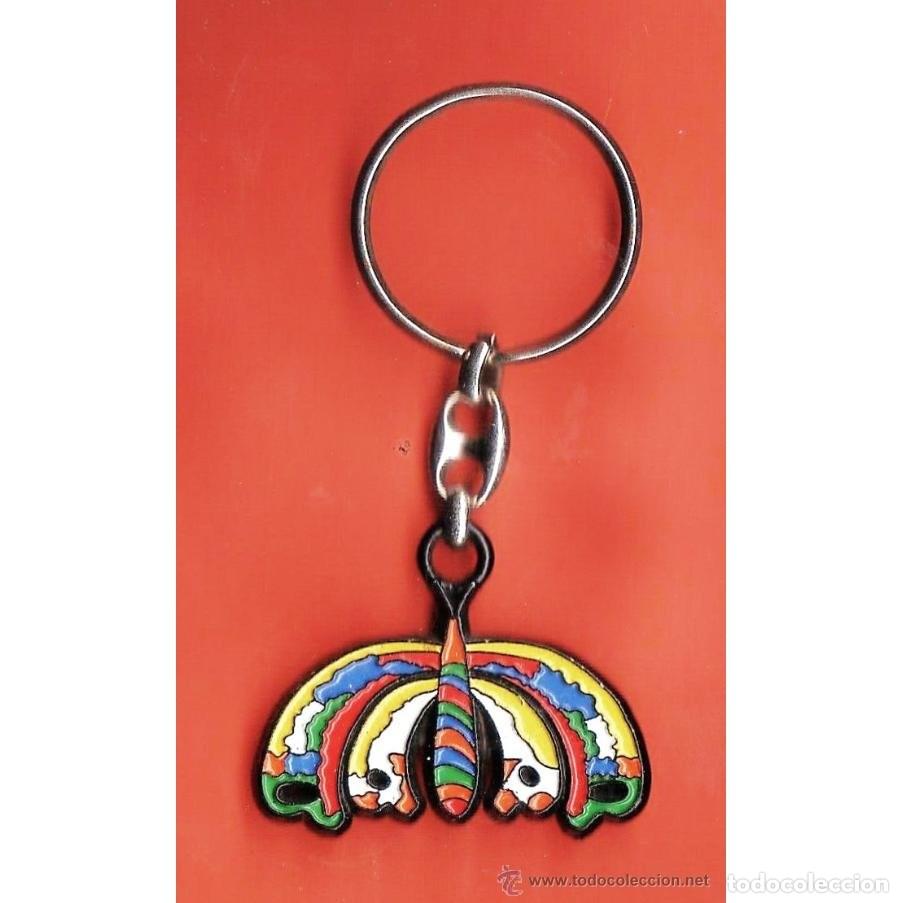 Sammlung von Schl&uuml;sselanh&auml;ngern: llavero - gaudi - barcelona / reus / riudoms - metal esmaltado - fab. jegan / eibar - a&ntilde;os 90 -