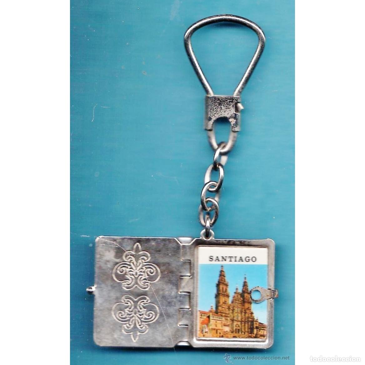 Colecionismo de porta-chaves: llavero - libro de santiago de compostela con mini acordeon fotos - metal - sin estrenar - ver foto