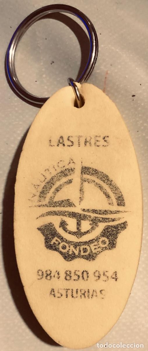 Coleccionismo de llaveros: Llavero publicitario. Productos n&aacute;uticos Fondeo, en Lastres, Asturias. De pl&aacute;stico flexible.