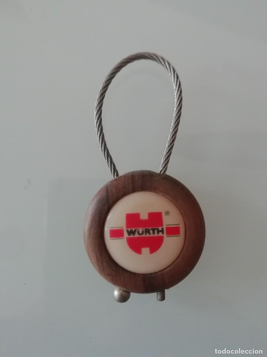 Sammlung von Schl&uuml;sselanh&auml;ngern: ANTIGUO LLAVERO WURTH EN MADERA CON PASADOR