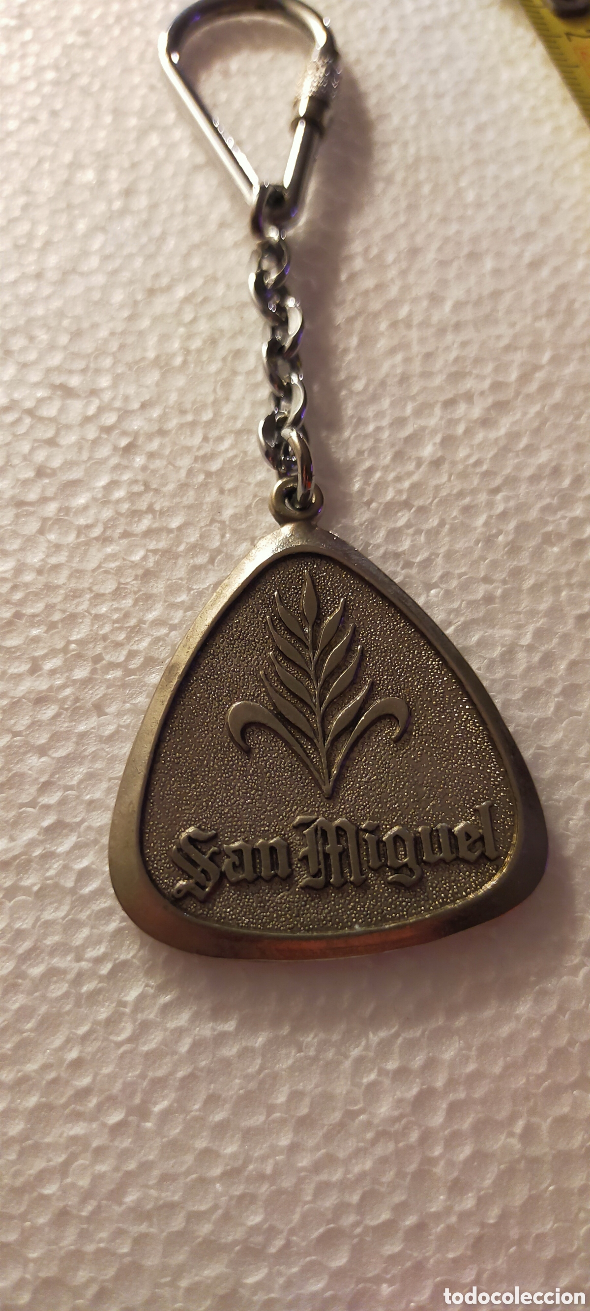 Coleccionismo de llaveros: Llavero met&aacute;lico cerveza San Miguel, espiga