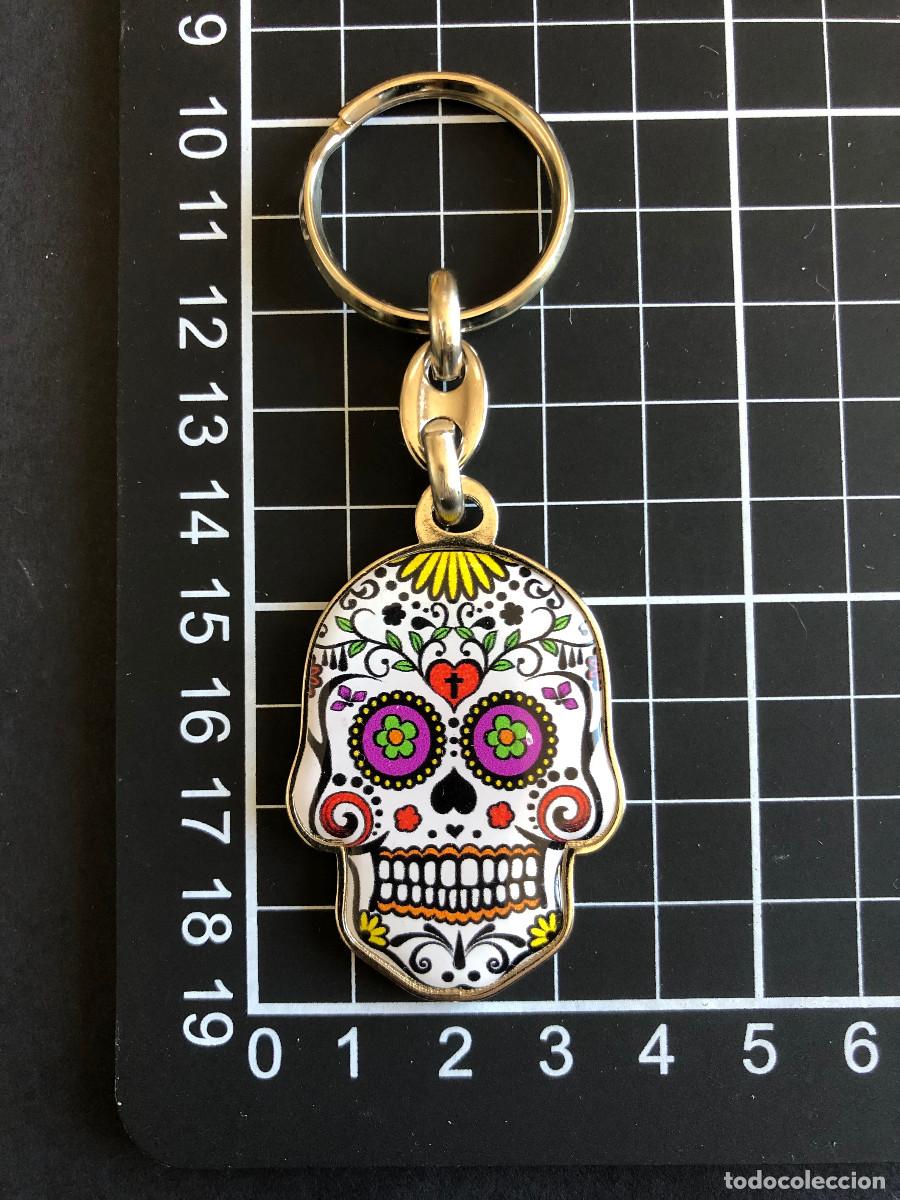 Collectionnisme de portes-cl&eacute;s: LLAVERO CATRINA CALAVERA MEXICANA METAL Y RESINA NUEVO SIN USO