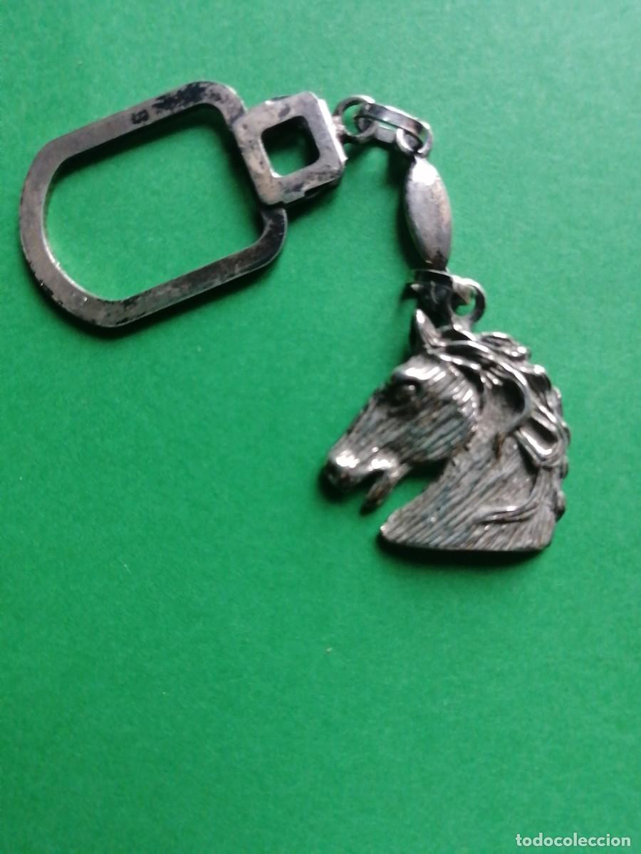 Coleccionismo de llaveros: Llavero de plata cabeza de caballo - Foto 1