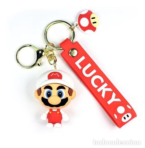 Coleccionismo de llaveros: llavero colgante mario bros metal dorado