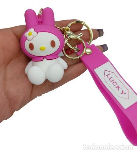 Coleccionismo de llaveros: llavero my melody hello kitty kawaii 3d fucsia 6 goma