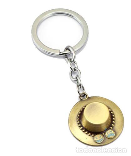 Coleccionismo de llaveros: llavero one piece sombrero ace puno de fuego anime metal