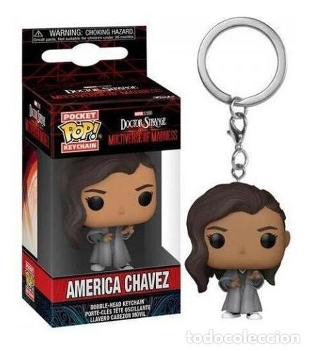 Coleccionismo de llaveros: llavero funko pop doctor strange america chavez