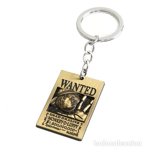 Coleccionismo de llaveros: llavero luffy one piece cartel se busca wanted anime metal