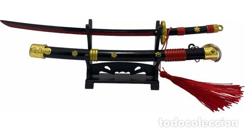 Coleccionismo de llaveros: llavero katana con base y funda one piece