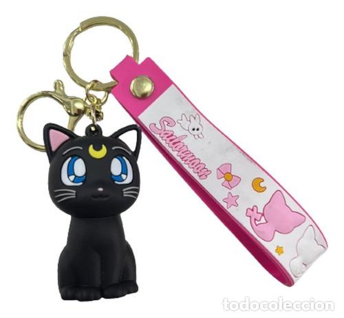 Coleccionismo de llaveros: llavero de goma sailor moon luna