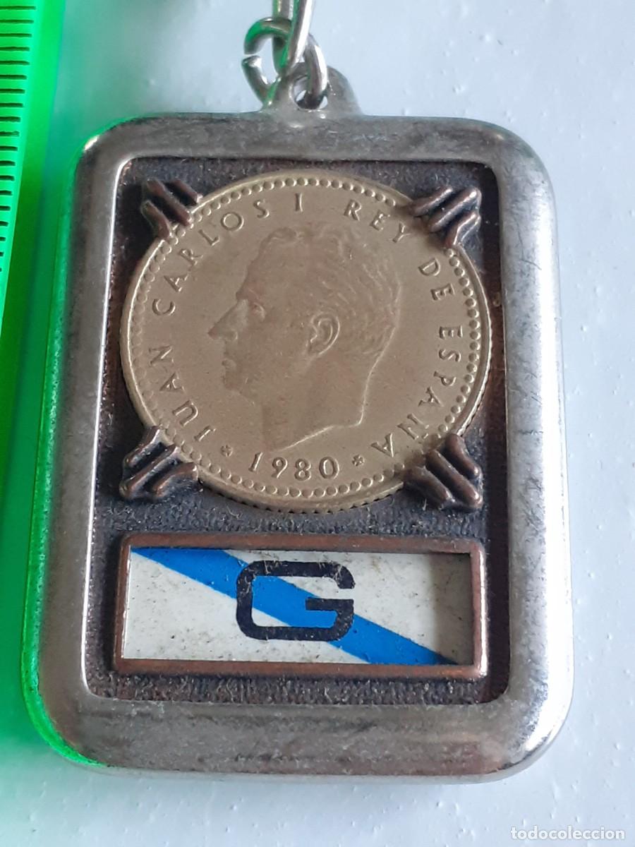 Coleccionismo de llaveros: LLAVERO PESETA 1980 CON ESCUDO GALICIA A ESTRENAR*
