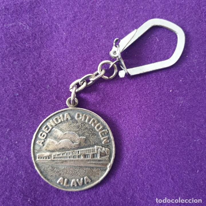 Coleccionismo de llaveros: LLAVERO DE VITORIA - ALAVA. AGENCIA CITROEN ALAVA. ESCUDO PROVINCIAL.