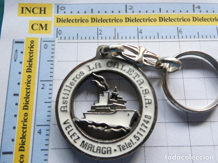 Collectionnisme de portes-cl&eacute;s: LLAVERO DE BARCOS NAVIERAS. ASTILLEROS LA CALETA V&Eacute;LEZ M&Aacute;LAGA. ASTILLEROS LANORIA CHURRIANA