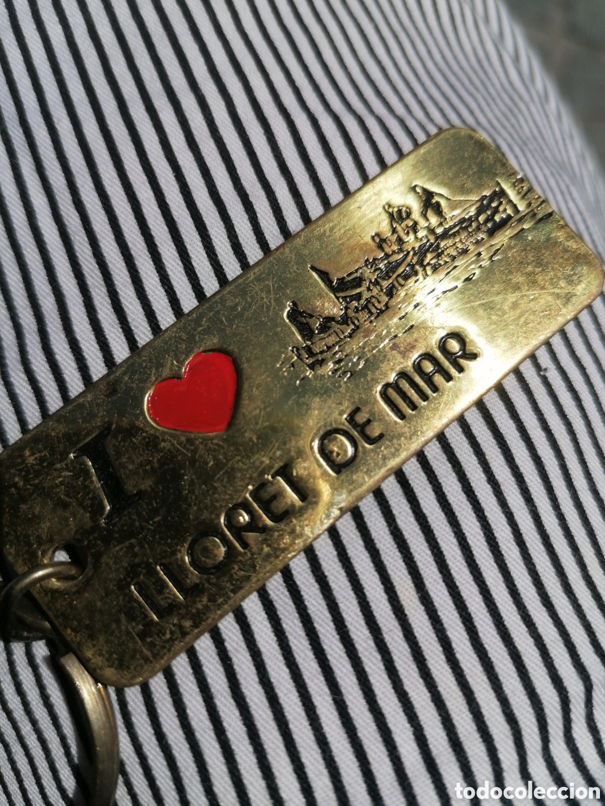 Colecionismo de porta-chaves: Llavero yo amo i love Lloret de Mar con barco