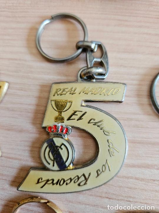 Collectionnisme de portes-cl&eacute;s: Llavero de f&uacute;tbol Real Madrid. El club de los r&eacute;cords. 5 ligas consecutivas