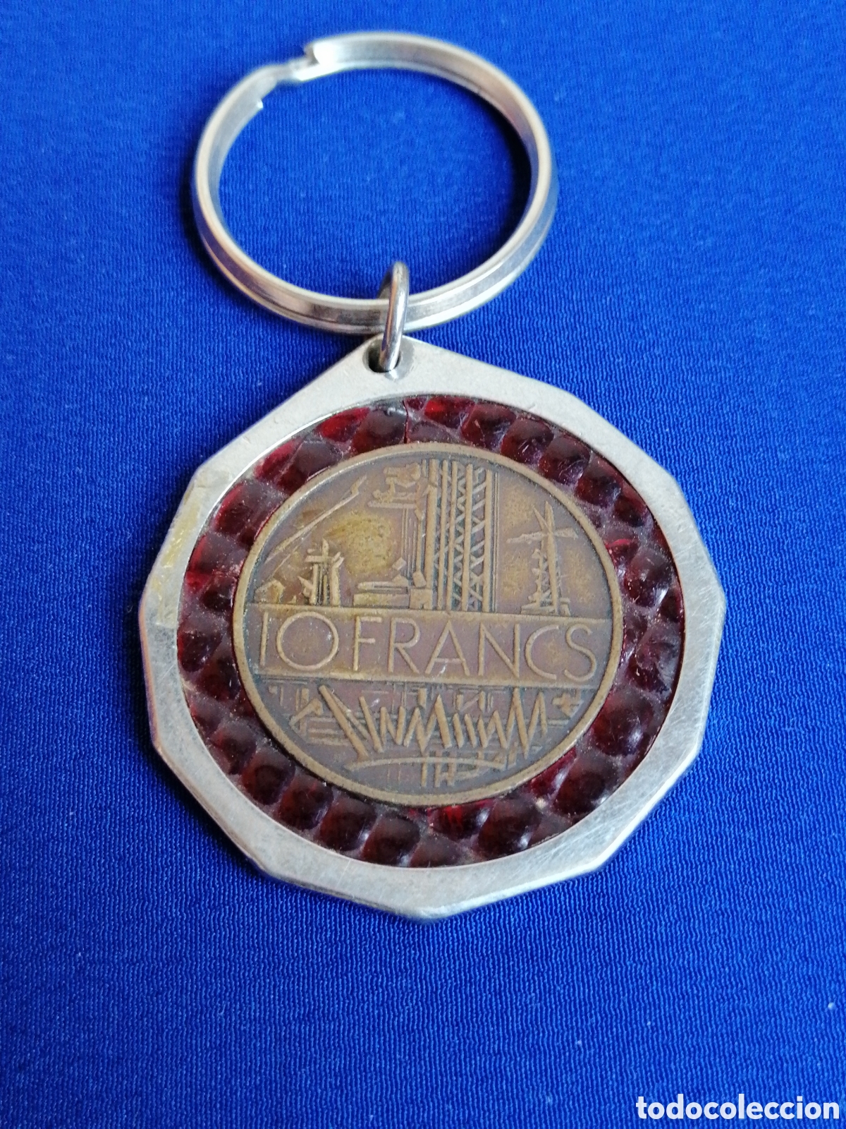 Sammlung von Schl&uuml;sselanh&auml;ngern: 10 FRANCOS MONEDA LLAVERO