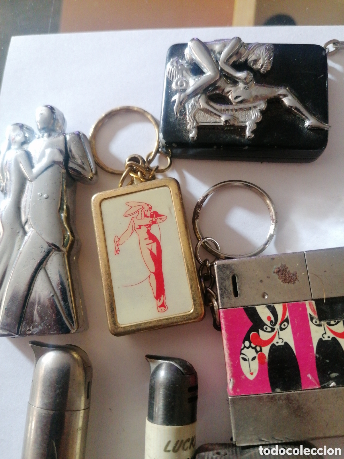 Coleccionismo de llaveros: Lote de mecheros antiguos - Foto 6