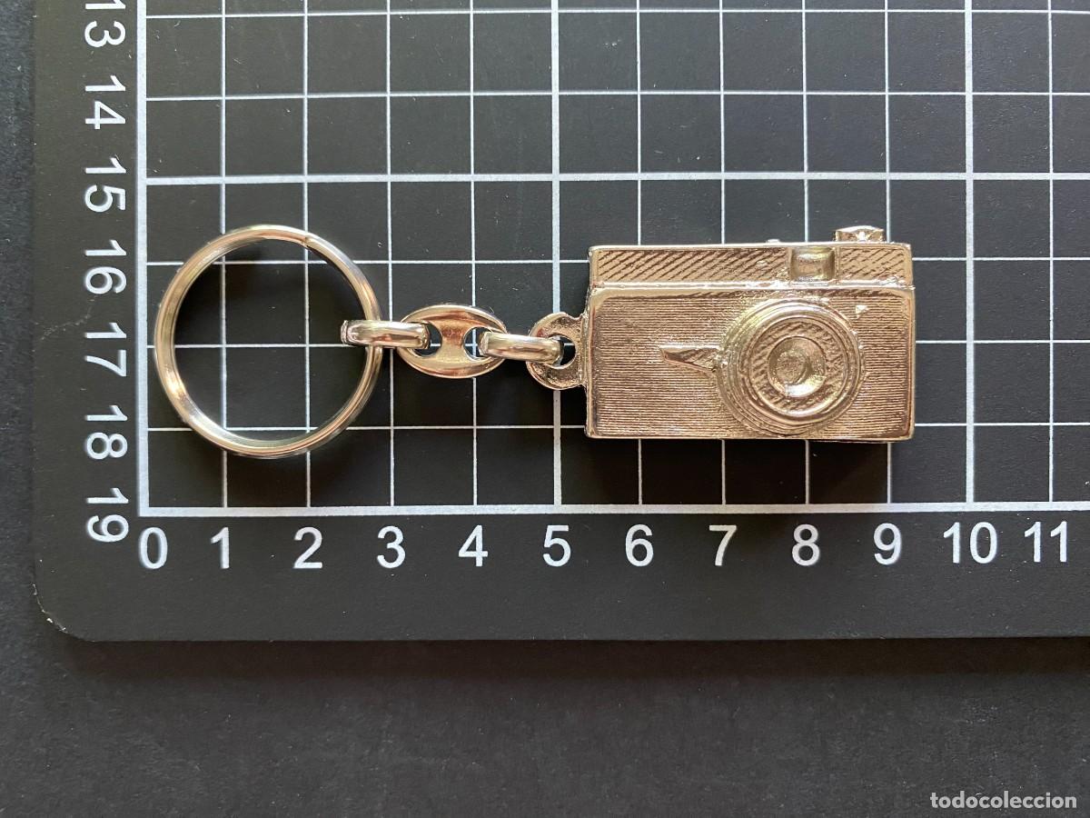 Collectionnisme de portes-cl&eacute;s: LLAVERO METALICO ESMALTADO GORDITO ACABADO CROMO BRILLO CAMARA DE FOTOS ANTIGUA RETRO VINTAGE NUEVO