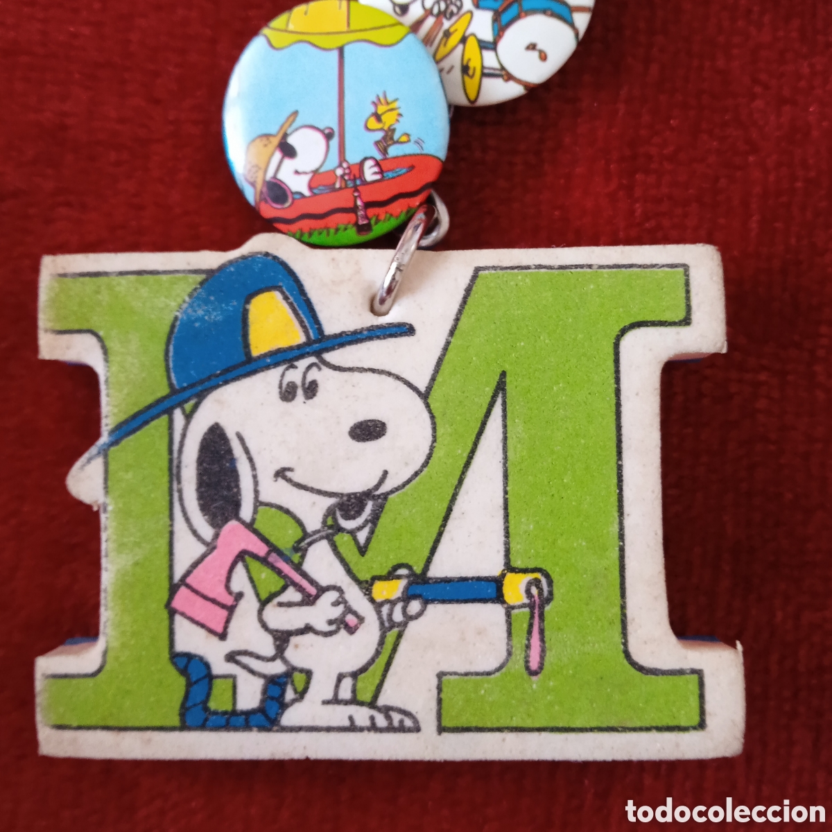 Coleccionismo de llaveros: Vintage.Llavero Snoopy.con dos chapas - Foto 2