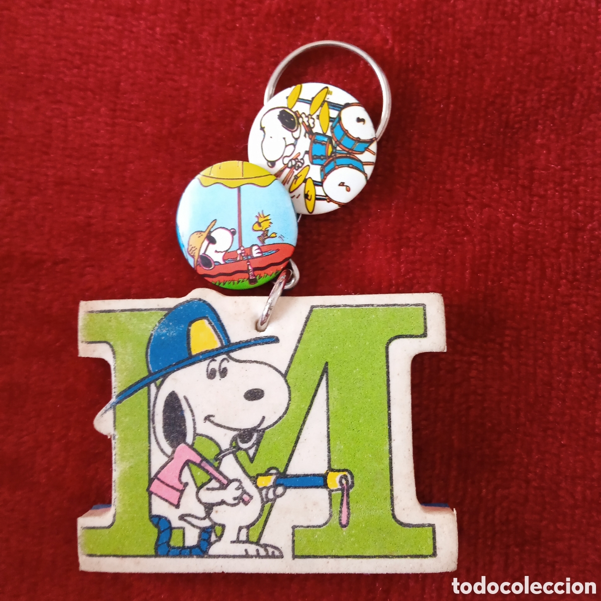 Coleccionismo de llaveros: Vintage.Llavero Snoopy.con dos chapas - Foto 4