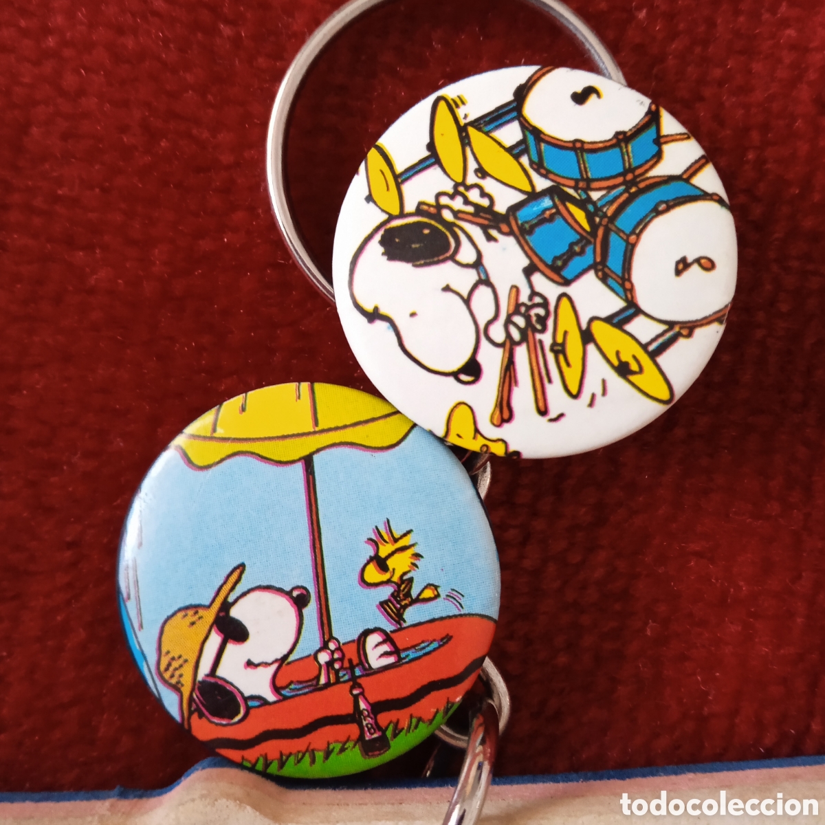 Coleccionismo de llaveros: Vintage.Llavero Snoopy.con dos chapas - Foto 6