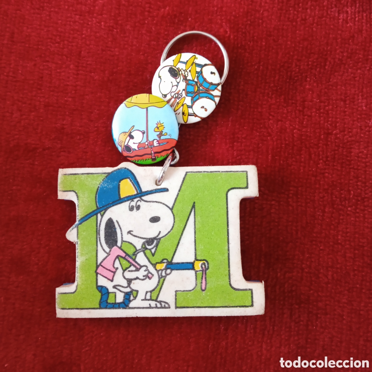 Coleccionismo de llaveros: Vintage.Llavero Snoopy.con dos chapas - Foto 1