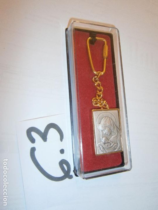 Coleccionismo de llaveros: ANTIGUO LLAVERO EDICION ESPECIAL EN PLATA - VIRGEN CON NI&Ntilde;O JESUS (6.4)