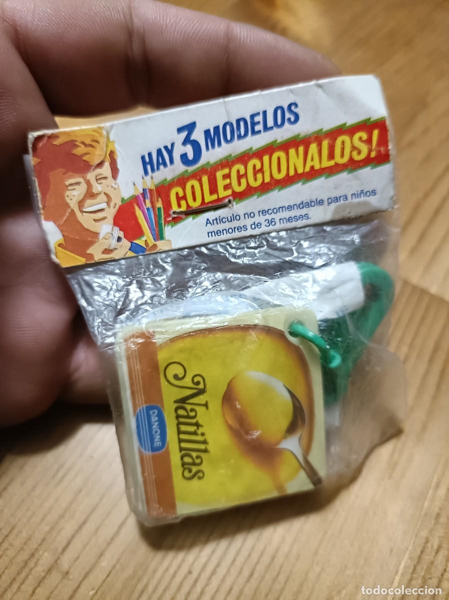 Coleccionismo de llaveros: Natillas coleccionable Danone - PVC vintage 80&acute;s - Llavero sacapuntas en bolsita original