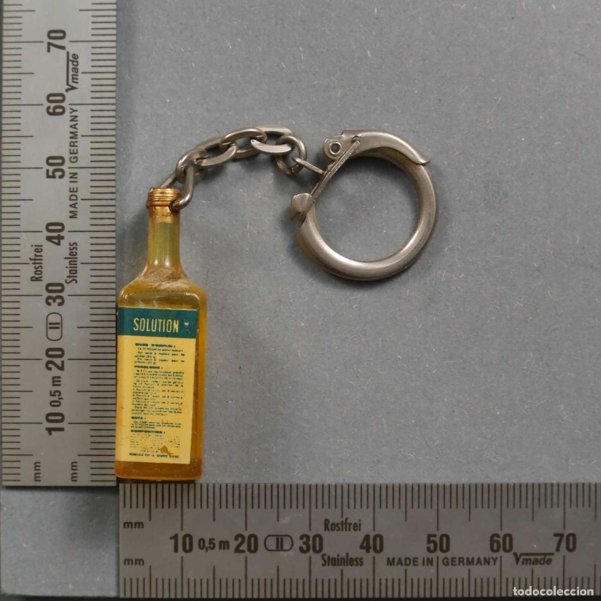 Collection of Keychains: LLAVERO. BOTELLA. SOLUTION