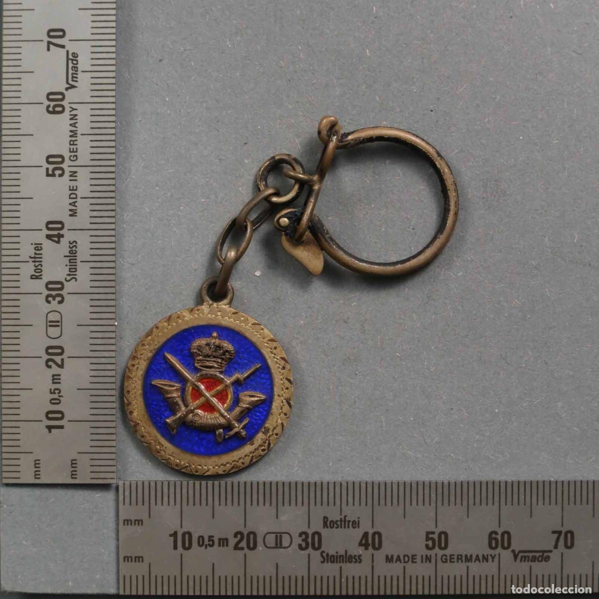 Colecionismo de porta-chaves: LLAVERO. INFANTERIA. PLATA Y ESMALTE