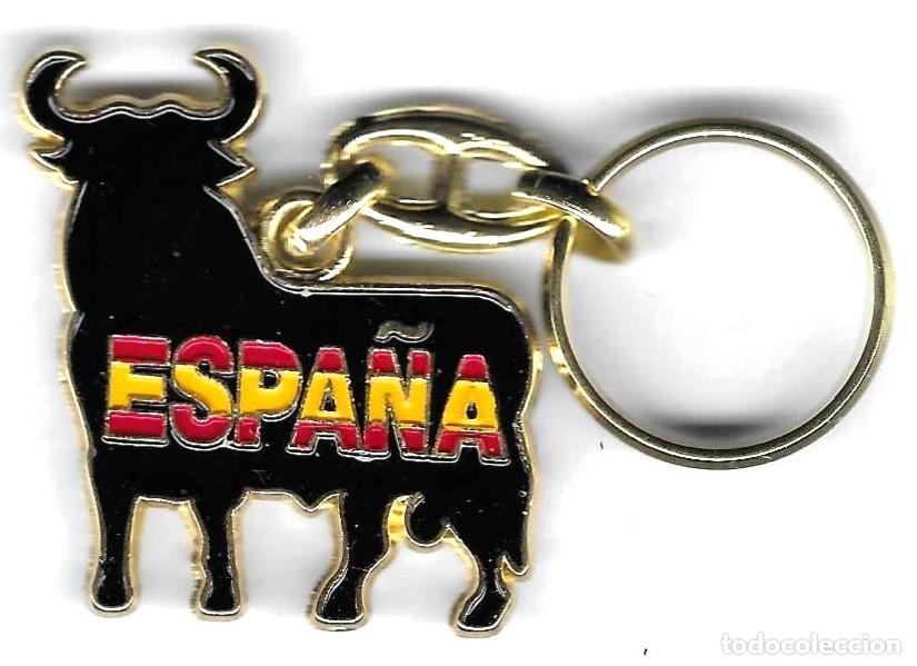 Sammlung von Schl&uuml;sselanh&auml;ngern: Llavero Toro Espa&ntilde;a. metal. sin estrenar. 18-568