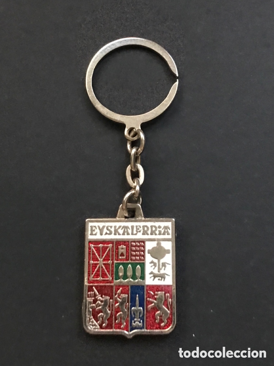 Coleccionismo de llaveros: ESUKALERRIA PAIS VASCO BANDERA ESCUDO - LLAVERO ORIGINAL - TEMA POBLACIONES