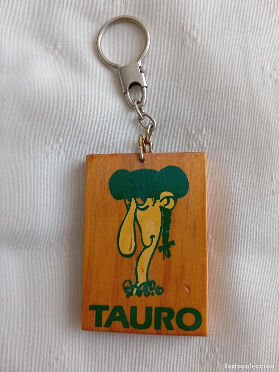 Coleccionismo de llaveros: Llavero de madera Tauro - Foto 1