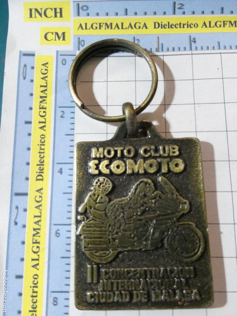 Collectionnisme de portes-cl&eacute;s: LLAVERO DE DEPORTES. MOTOCICLISMO II CONCENTRACI&Oacute;N MOTERA CIUDAD M&Aacute;LAGA ECOMOTO MARISTAS