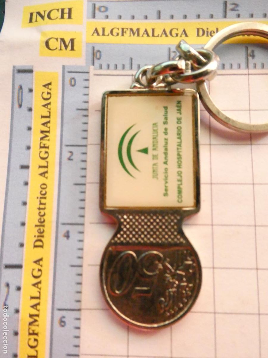 Coleccionismo de llaveros: LLAVERO DE SANIDAD. SAS SERVICIO ANDALUZ DE SALUD. FICHA CARRITO SUPERMERCADO