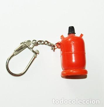 Coleccionismo de llaveros: ANTIGUO LLAVERO PEQUE&Ntilde;A BOMBONA DE GAS BUTANO NARANJA - MINIATURA BOMBINITA PL&Aacute;STICO -&iquest; PUBLICIDAD ?