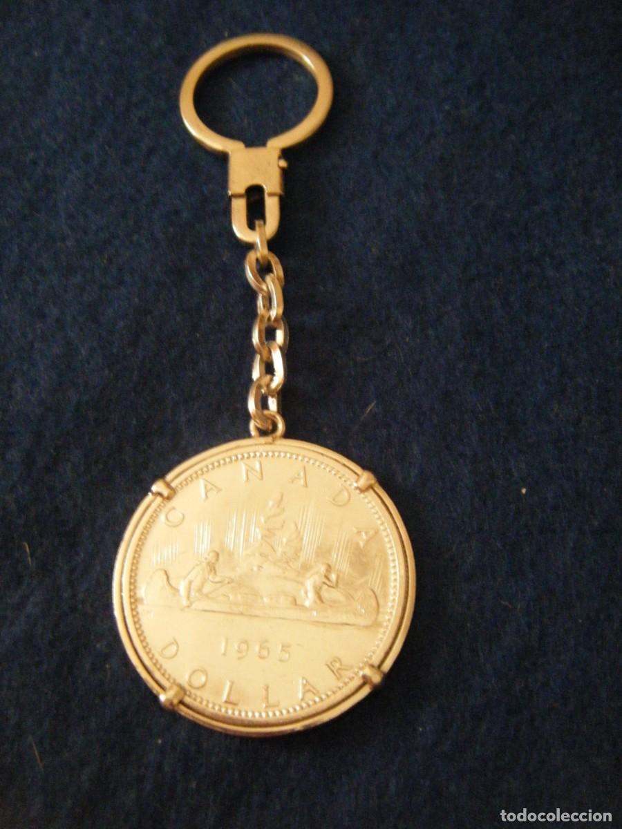 Coleccionismo de llaveros: LLAVERO DE PLATA CON D&Oacute;LAR DE CANADA, 1965 - Foto 3