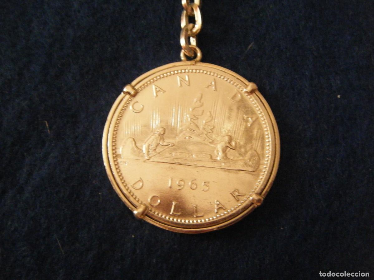 Coleccionismo de llaveros: LLAVERO DE PLATA CON D&Oacute;LAR DE CANADA, 1965 - Foto 4