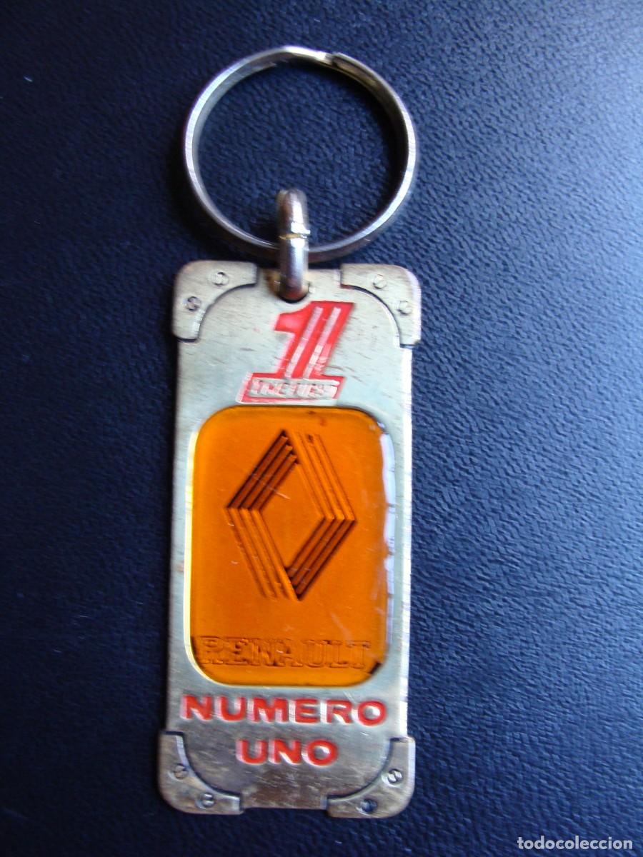 Sammlung von Schl&uuml;sselanh&auml;ngern: LLAVERO ANTIGUO DE COLECCION RENAULT N&ordm; 1 THE FIRST LOGO EMBLEMA COCHE AUTOMOVIL