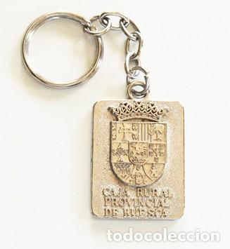 Coleccionismo de llaveros: ANTIGUO LLAVERO LA CAJA RURAL PROVINCIAL DE HUESCA - ARAG&Oacute;N ESPA&Ntilde;A - DE METAL ESCUDO LOGO PUBLICIDAD