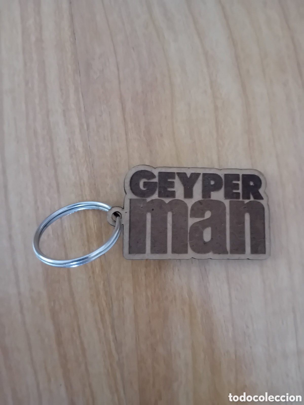 Colecionismo de porta-chaves: EXCLUSIVO LOTE 4 LLAVEROS GEYPER MAN. GEYPERMAN. HECHOS EN MADERA