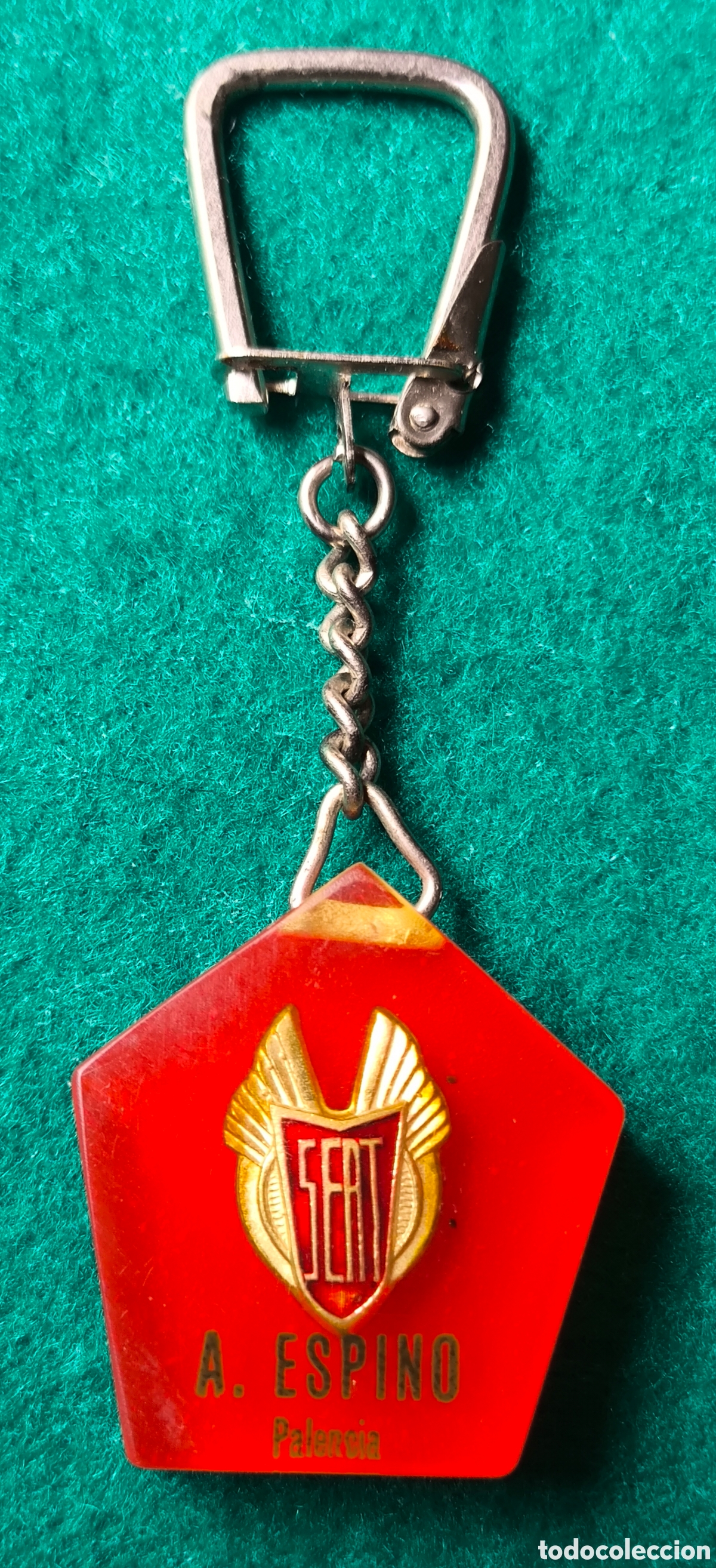 Coleccionismo de llaveros: SEAT LLAVERO PUBLICIDAD CONCESIONARIO A. ESPINO PALENCIA C. 1960