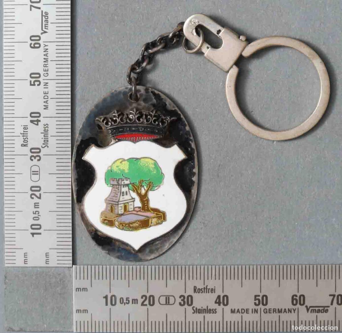 Colecionismo de porta-chaves: LLAVERO. ESCUDO DE VIGO. OBSEQUIO DEL ALCALDE. PLATA Y ESMALTE