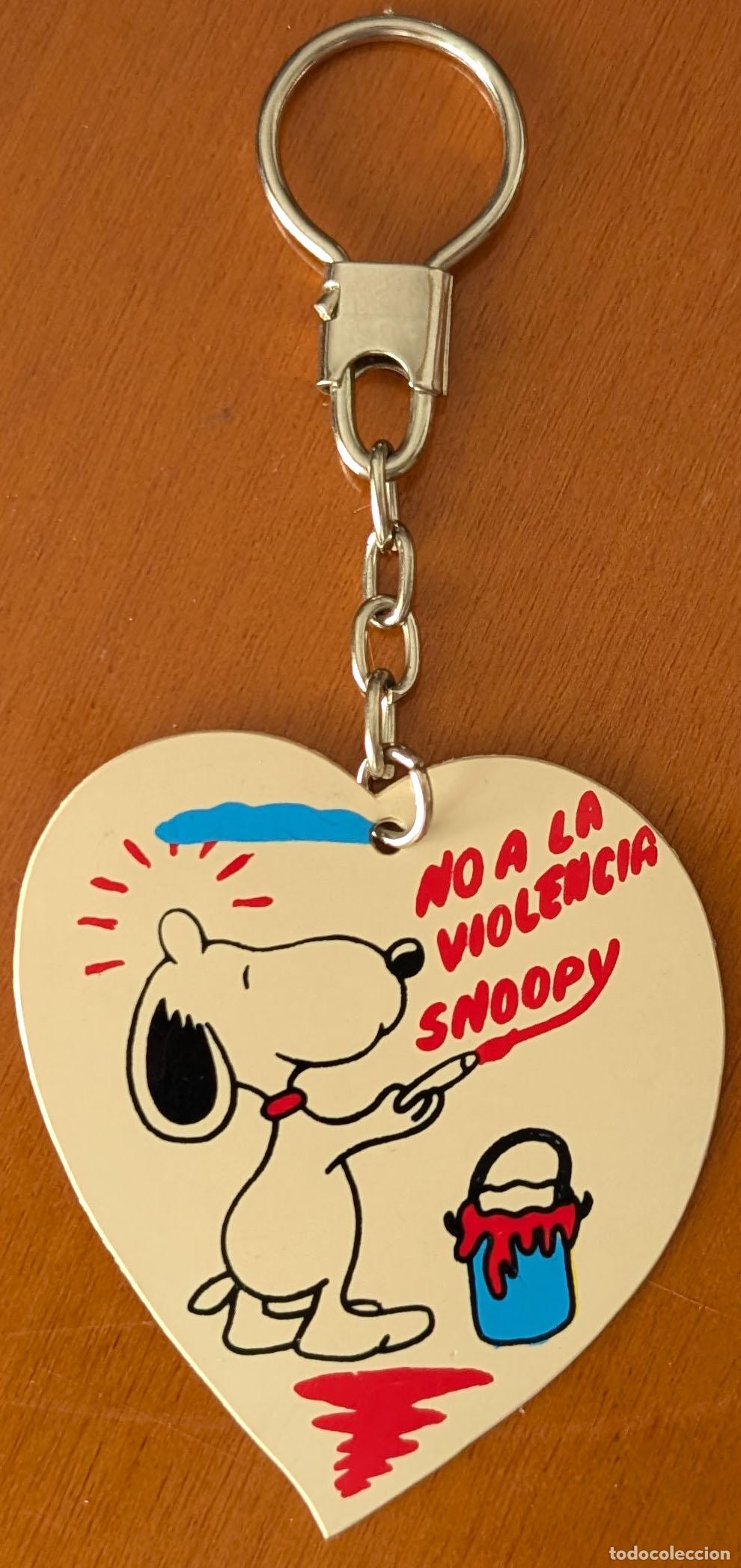 Coleccionismo de llaveros: Llavero Vintage - Snoopy - No a la violencia