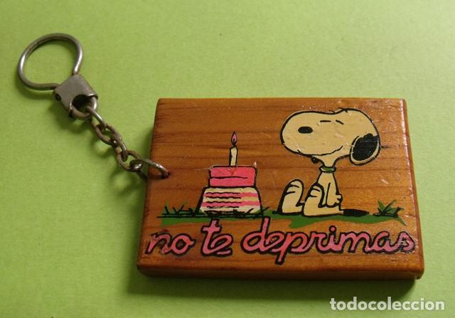 Coleccionismo de llaveros: Llavero Madera Snoopy - No te deprimas